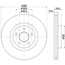 8DD 355 132-291 HELLA PAGID Гальмівний диск