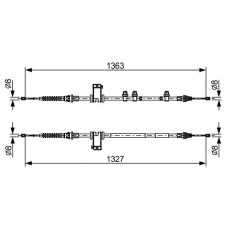 1 987 482 453 BOSCH Тросик, cтояночный тормоз