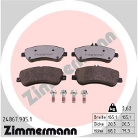 24867.905.1 ZIMMERMANN Комплект гальмівних колодок дисковий гальм