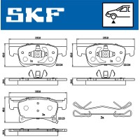 VKBP 80301 A SKF Комплект гальмівних колодок дисковий гальм