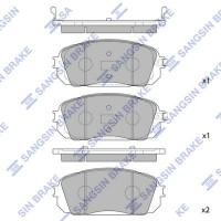 SP1191 Hi-Q Комплект гальмівних колодок дисковий гальм