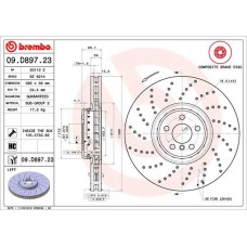 09.D897.23 BREMBO Гальмівний диск