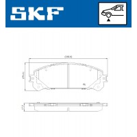 VKBP 80473 SKF Комплект гальмівних колодок дисковий гальм