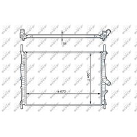 58441 NRF Радіатор охолодження двигуна