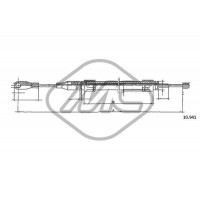 80924 Metalcaucho Тросик, cтояночный тормоз