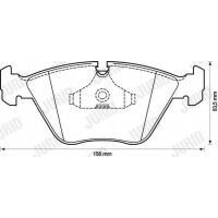 571355J JURID Комплект гальмівних колодок дисковий гальм