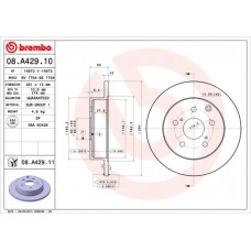 08.A429.10 BREMBO Гальмівний диск