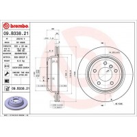 09.B338.21 BREMBO Гальмівний диск