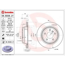 09.B338.21 BREMBO Гальмівний диск