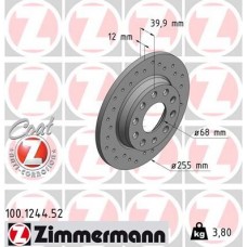 100.1244.52 ZIMMERMANN Гальмівний диск