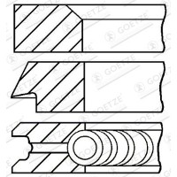 08-203100-00 GOETZE ENGINE Комплект поршневих кілець