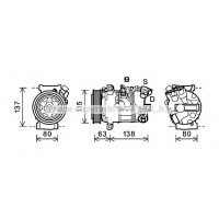 RTAK491 AVA QUALITY COOLING Компресор кондиціонера