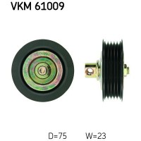 VKM 61009 SKF Паразитный / ведущий ролик, Поліклиновий ремінь