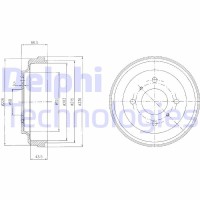 BF481 DELPHI Гальмівний барабан