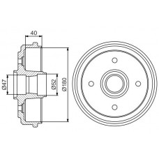 0 986 477 192 BOSCH Гальмівний барабан