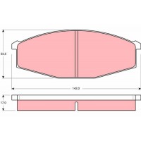GDB251 TRW Комплект гальмівних колодок дисковий гальм