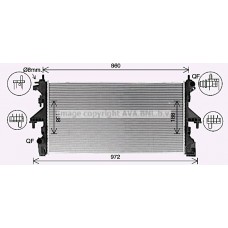 FT2481 AVA QUALITY COOLING Радіатор охолодження двигуна