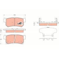 GDB3366 TRW Комплект гальмівних колодок дисковий гальм