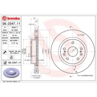 09.C047.11 BREMBO Гальмівний диск