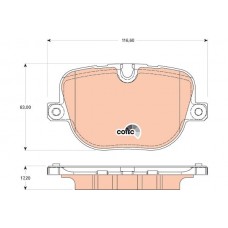 GDB1824 TRW Комплект гальмівних колодок дисковий гальм