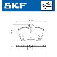 VKBP 80323 SKF Комплект гальмівних колодок дисковий гальм