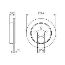 0 986 479 A80 BOSCH Гальмівний диск
