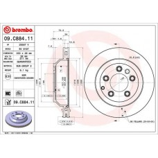 09.C884.11 BREMBO Гальмівний диск