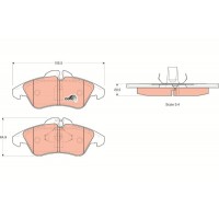 GDB1220 TRW Комплект гальмівних колодок дисковий гальм