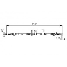 1 987 482 091 BOSCH Тросик, cтояночный тормоз