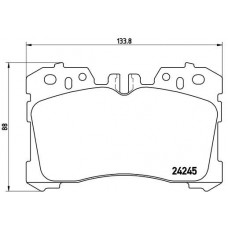 P 83 075 BREMBO Комплект гальмівних колодок дисковий гальм