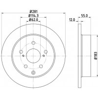 8DD 355 118-881 HELLA PAGID Гальмівний диск