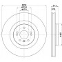 8DD 355 113-191 HELLA PAGID Гальмівний диск
