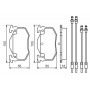 0 986 466 350 BOSCH Комплект гальмівних колодок дисковий гальм