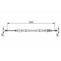 1 987 482 540 BOSCH Тросик, cтояночный тормоз