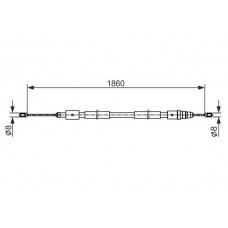1 987 482 540 BOSCH Тросик, cтояночный тормоз