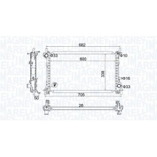 350213201200 MAGNETI MARELLI Радіатор охолодження двигуна