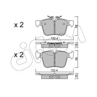 822-1020-0 CIFAM Комплект гальмівних колодок дисковий гальм