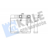 352080 KALE OTO RADYATÖR Теплообмінник обігрів салону