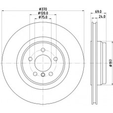 8DD 355 125-091 HELLA PAGID Гальмівний диск