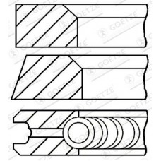 08-743100-00 GOETZE ENGINE Комплект поршневих кілець