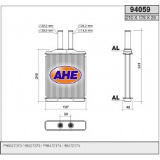 94059 AHE Теплообмінник обігрів салону