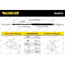 ML6016 MONROE Газова пружина кришка багажника