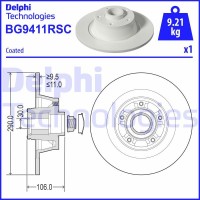 BG9411RSC DELPHI Гальмівний диск