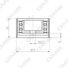 GTC0310 GMB Паразитный / Ведущий ролик, Зубчастий ремінь