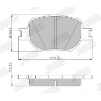 572517J JURID Комплект гальмівних колодок дисковий гальм