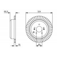 0 986 479 V10 BOSCH Гальмівний диск