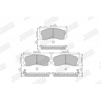 572275J JURID Комплект гальмівних колодок дисковий гальм