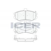 181666 ICER Комплект гальмівних колодок дисковий гальм