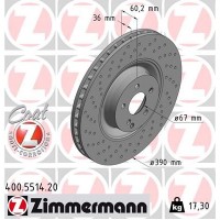 400.5514.20 ZIMMERMANN Гальмівний диск