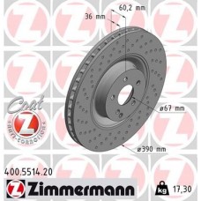 400.5514.20 ZIMMERMANN Гальмівний диск